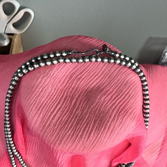 Sterling Silver 4mm Navajo Pearls 30inch - Picture 2 of 4